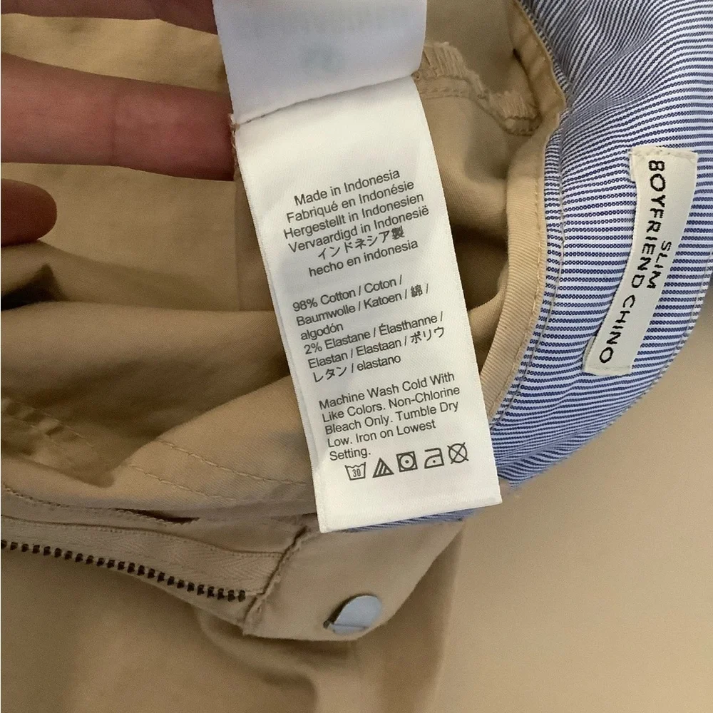 J. CREW NWOT Patch Pocket Slim Boyfriend Khaki Chino Size 26